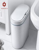Xiaogui 스마트 센서 쓰레기통 캔 전자 자동 가정용 욕실 화장실 방수 좁은 이음새 Cubo Basura8612010