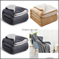 Blankets Pure Color Cashmere Blankets Office Single Person D...