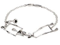 Avec un paquet complet Vivinne Westwood VB0042 Bracelet d'os humain squelette Silver3991641