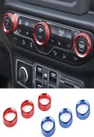 Алюминиевый сплав кондиционера ротационного декоративного кольца B для Jeep Wrangler JL Auto Interior Accessories9226231