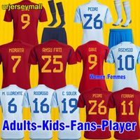 2022 Dünya Kupası İspanya Futbol Formaları Espana Ansu Fati Asensio Morata F Torres Koke Gavi C.Soler 22 23 Hayranlar Sürüm Futbol Gömlekleri Erkek Kadın Çocuk Rodri 446600