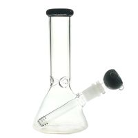 Glass Hookah Mini Bongs Tipes Rig con vaso de precipitados 4 colores de 14/19 mm Downstem and Bowl GB022
