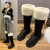 부츠 zapatos acolchados de para mujer botas nieve tubo corto con pelo conejo y a invierno 221114