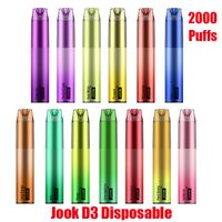 Original Jook D3 Disposable Device E-cigarettes Kit 2000 Puffs 850mAh Battery 5.5ml Prefilled Cartridge Pods Vape Stick Pen