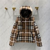 Tasarımcı Ekose Erkekler Kadınlar Ceket Aşağı Çıkarılabilir Kollar Kış Katı Kesikli Sıcak Puffer Ceket
