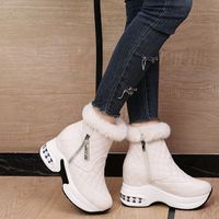 أحذية الشتاء الشتوية منصة أحذية رياضية دافئة الثلج في الكاحل الحذاء السببي للسيدات السحاب 221115