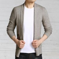 Maglioni maschili cappotto da maglione da uomo color solido morbido caldo trasparente elastico a maniche lunghe a maniche lunghe elastico