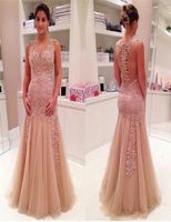 Long Mermaid Evening Dresses 2016 Women Sheath Prom Gowns Ch...