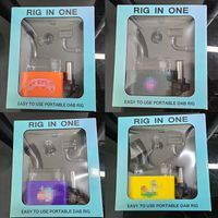 Hotsale Glass Bong Smoking Kit Shishs Wasserrohr Tupfen -Rig in einem mit Quarz -Banger -Kohlenhydrat -Cap -Zubeh￶r f￼r Wachskonzentrat Tupfen
