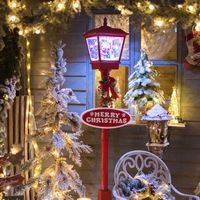 Decorações de Natal 50 cm de cena espátil Luz de luz ao ar livre paisagem grande abds arte quente Papai Noel, boneco de neve 221115