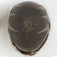 Yeni İsviçre Dantelli Erkek Peruk 10 '' X8 '' Görünmez Saç İplik Kafa Bandı İnsan% 80 Saç Yoğunluk Kılları Parçası