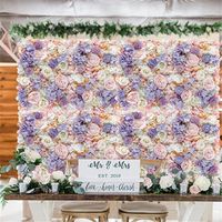 Silk Rose Flowers 3D Backdrop Wall Wedding Decoration Artifi...
