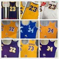 Mitchellness Real Stitched Retro Basketball 0 Westbrook Jerseys 정통 자수 품질 저지 디지털 프린트 73 Rodman