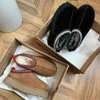 Designerin Frauen Schneestiefel warme Plattform Australischer Stiefel Indoor Australien Tazz Slipper House Schuh Winter fauler Pelzstiefel mit Box