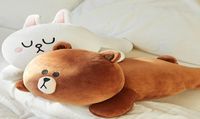Brown e Cony Pluxus Toy Brown Bear Cony Ranima travesseiro fofo de sofá de anime anime travesseiro periférico para dormir urso marrom coelho 203958800