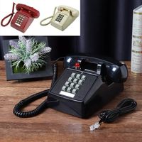 Autres électroniques Téléphone téléphonique vintage Téléphone fixe avec cloche mécanique pour bureau de bureau Home El Bar Decoration Telefone Red Black 221114