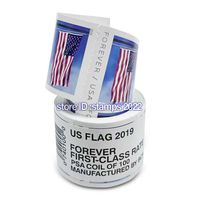 US Flag Postal Mailing Stamp 2019 First Class Roll of 100 for Invitation Envelopes Letters Postcard Mail Supplies
