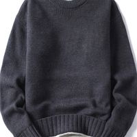 남성 스웨터 개인화 된 남성 스웨터 규칙적인 둥근 목 광고 A1357 블루 블랙 딥 그린면 스판덱스 221115