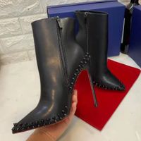 2023 Fashion Women Designer Boots Silhouette Ankle Boot Blac...