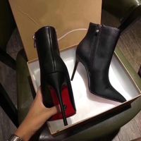 Fashion Women Designer Boots Silhouette Ankle Boot Black mar...