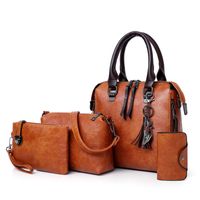 Bolsas de noite 4 pcSset mulheres compostas de alta qualidade Handbag fêmea fêmea bolsa de couro mensageiro de ombro bolsa feminina 221117