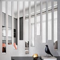 Ayna şerit akrilik 3D duvar çıkartmaları oturma odası yatak odası basit çizgiler duvar dekorasyon restoran tv arka plan duvar çıkartmaları 2102762291s