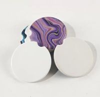 Sublimation Blank Car Ceramics Coasters 6. 6x6. 6cm Hot Transf...