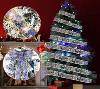 Decorações de Natal 1m2m5m Decoração de Natal Led Ribbon Árvore de Natal pendurada Ornamentos Brows Luzes de fada para Natal Novo Sim