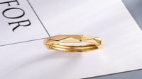 Personalidade da moda Diamond Casal Ring Conjunto de 6 a 9 Interior Handmade Gold Rose Bated Color Loves Jeia preferida
