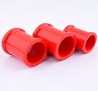 10pcs 2032mm Red Thickening PVC Pipe Straight Connector Fitt...