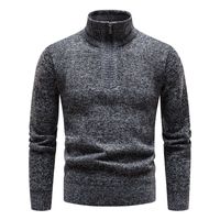 남자 스웨이터 남성 패션 스웨터 슬림 한 지퍼 니트 니트 컬러 두꺼운 겨울 남성 클래식 스웨트 셔츠 221117
