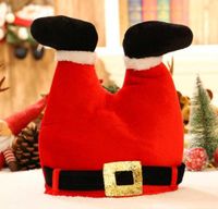 Sombreros de fiesta navidad santa y payasos novedosos piernas tradicionales de Navidad Accesorios de disfraces de vacaciones para niños L221012