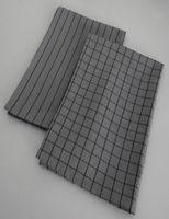Mats Pads 2pcs reine Baumwoll -Servietten Klassische graue Serie Tehandtuchtuch Kunst Servietten Küchengerichte Tisch dekorativ