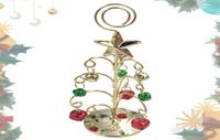 Decorazioni natalizie Iron Tree Metal Card Ornaments On the Table Desktop Decoration Amp