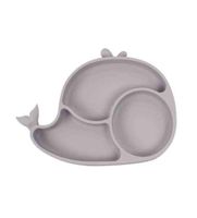 Cartoon Whale Waterproof Silicone Baby Divided Suction Bowl ...