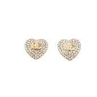 Love Diamonds Brincos de ouro Designers de charme Hydrangea Women Bow Diamantes