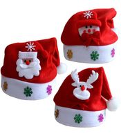 Chapéus de festa Natal Papai Noel Claus Snowman Elk Hat para crianças adultas Presente de Natal Decorações Merry Navidad 2022 Feliz Ano Novo 2023 L2210