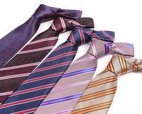 Fashion Polyester Jacquard Ties for Men Business Neckwear Formale Striped 8 cm Accessori per matrimoni Accessori per matrimoni