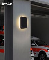 Kenlux 6W LED 실외 벽 조명 디자인 표면 장착 램프 실내 거실 현관 조명 알루미늄 장식 램프