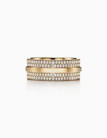 Paarringe breiter Diamantring in 18 Karat Roségold silbertem schmaler Ring für Liebhaber Designer Jewerly Mode Accessoire Weddi Weddi
