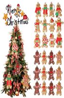 Decoraciones navideñas adornos de hombre de pan de jengibre para decoraciones de árboles de navidad