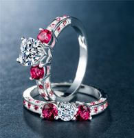 Whole European and American ladies ring fashion heartshaped ...