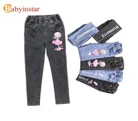 Babyinstar 6 tarzı kalem kot pantolon 410 yaşında yürümeye başlayan çocuklar039s bebek kız giysileri moda denim pantolon kızlar 210 giymek