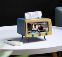 Tissue Boxes Servietten TV -Box Desktop Papierhalter Spender Aufbewahrung Serviette Hülle Organizer mit Mobiltelefon