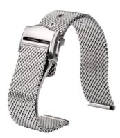 Accessori per braccialetti a maglie di orologi Mesh Men039S 20mm cinturino in acciaio inossidabile di alta qualità Sostituzione della banda di guardia per280l