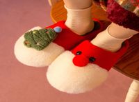Bambole peluche simpatiche fumetti di lana natalizi pannelli per coppia indoor scarpe di cotone casa inverno inverno pantofole di cotone peluche