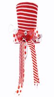 Weihnachtsdekorationen Baum Toper Retractable Top Hat Treetop Star mit Bowknot Ribbon Engel Puppe LED Glühen 220909