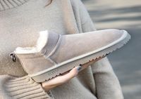 Peluş Bebekler EBV Yeni Cowhide Kar Botları Kadınlar039S Kısa Botlar Ekmek Ayakkabıları Kar Pamuk Ayakkabı