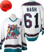 Custom Rare Vintage 2000-02 OHL Rick Nash Nash London Knights Hockey Jersey broderie blanche cousue ou personnaliser n'importe quel numéro et nom en maillots