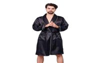 Designer de luxo masculino de seda quimono vestes 5xl de manga longa baróbulo baróbico de cetim de grandes dimensões Casa de verão Cloing j220801